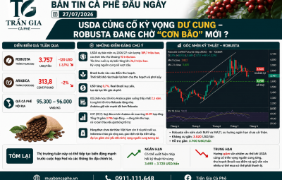 27/07/2026  USDA CỦNG CỐ KỲ VỌNG DƯ CUNG – ROBUSTA ĐANG CHỜ 