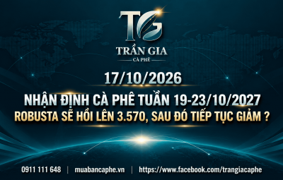 17/10/2027 - NHẬN ĐỊNH CÀ PHÊ TUẦN 19-23/10/2027